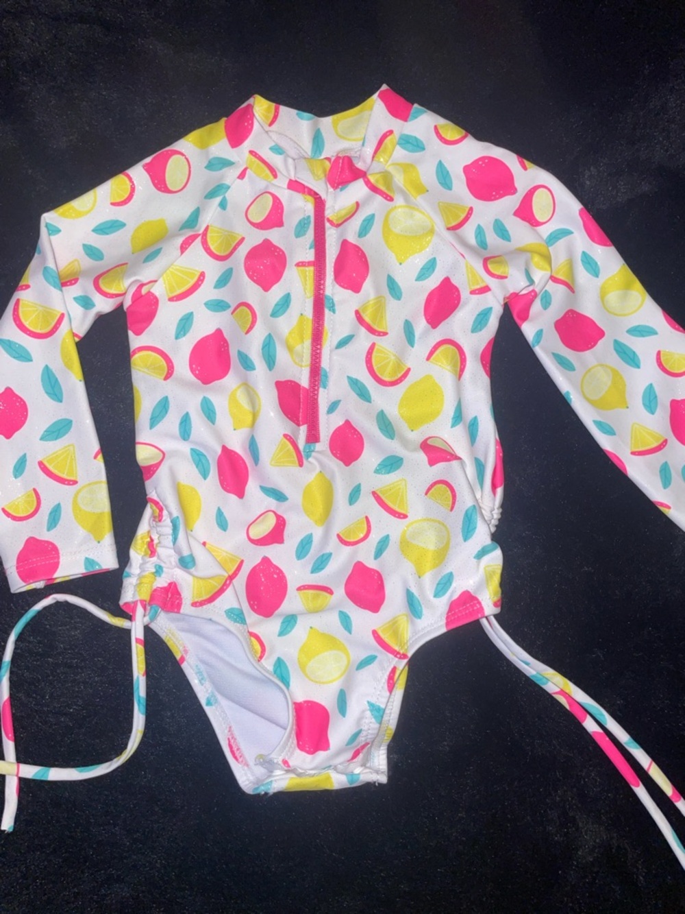 Long-Sleeve Swim Suit Fruit Print 12m
